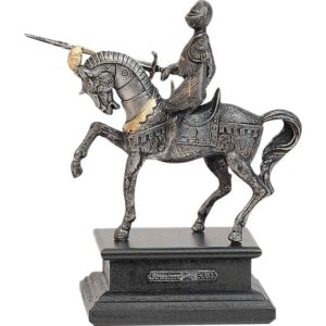 Pewter Knight on Horseback with Sword