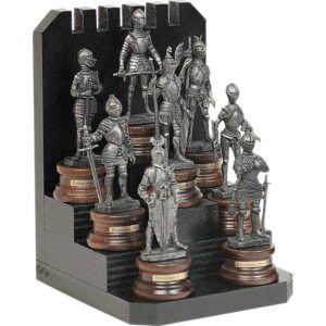 Complete Set of 8 Mini Knights and Display Base