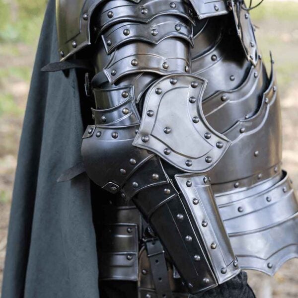 Blackened Balthasar Full Arm Guards