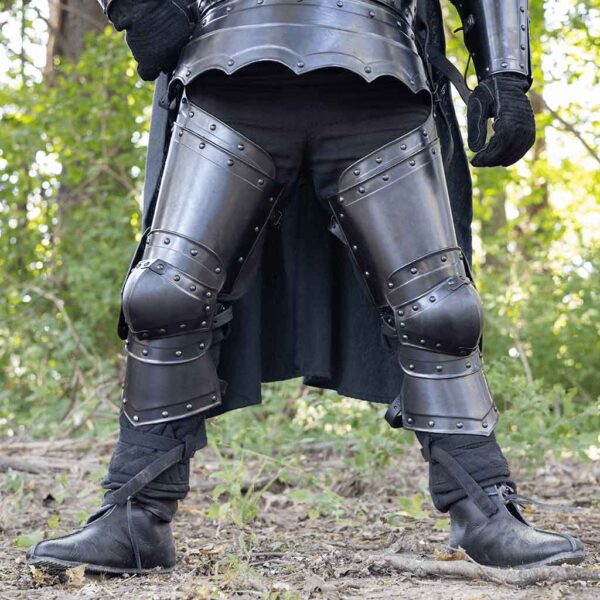 Blackened Balthasar Full Leg Guards