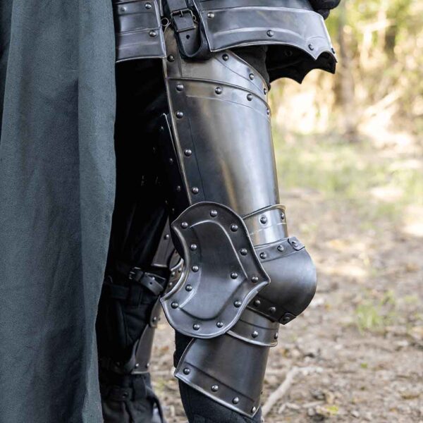 Blackened Balthasar Full Leg Guards