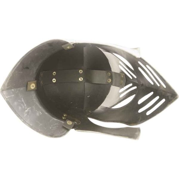 Reginald Darkened Steel Helmet