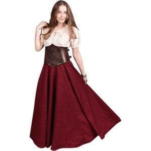 Floral Isolde Leather Bodice