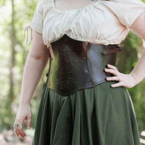 Floral Isolde Leather Bodice