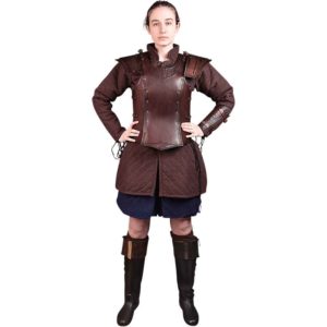Artemis Embossed Leather Cuirass for Ladies