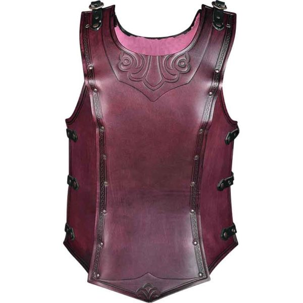 Artemis Embossed Leather Cuirass for Ladies