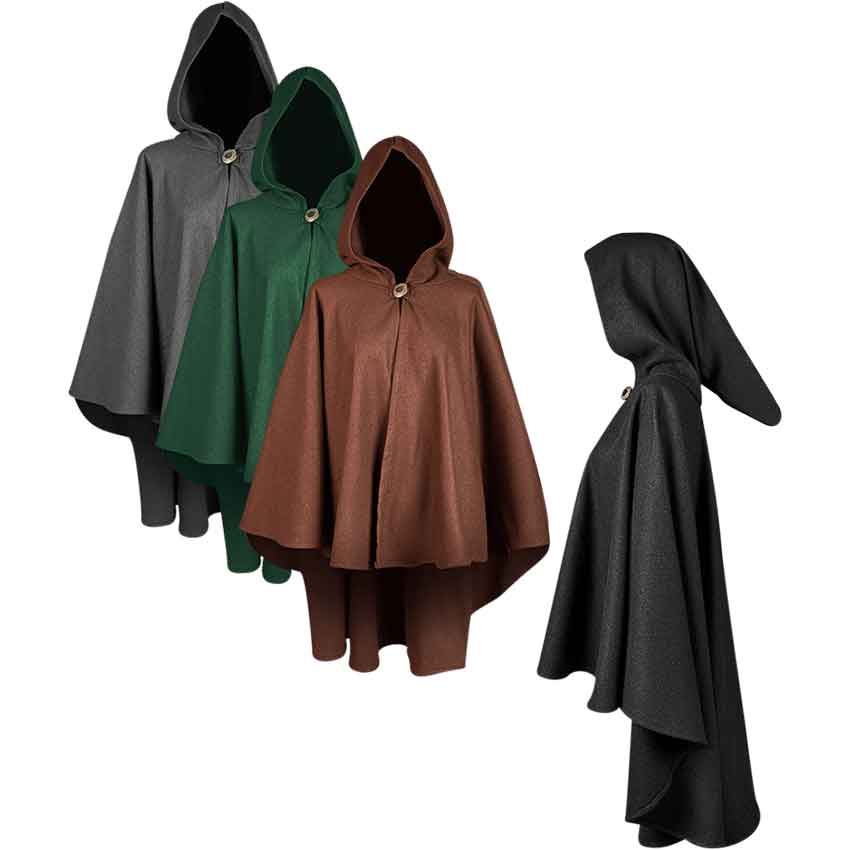 short hooded cape