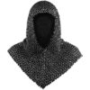 Richard Riveted Blackened Chainmail Coif