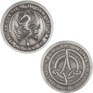 Set of 10 Silver Fire LARP Coins