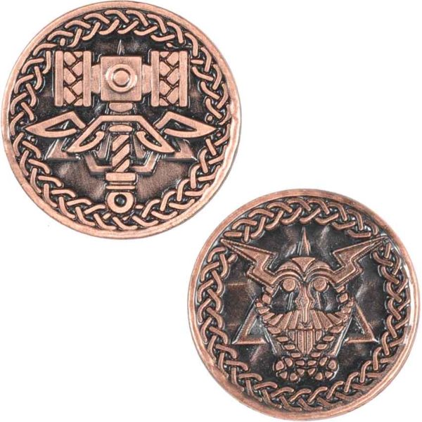 Set of 10 Copper Viking LARP Coins