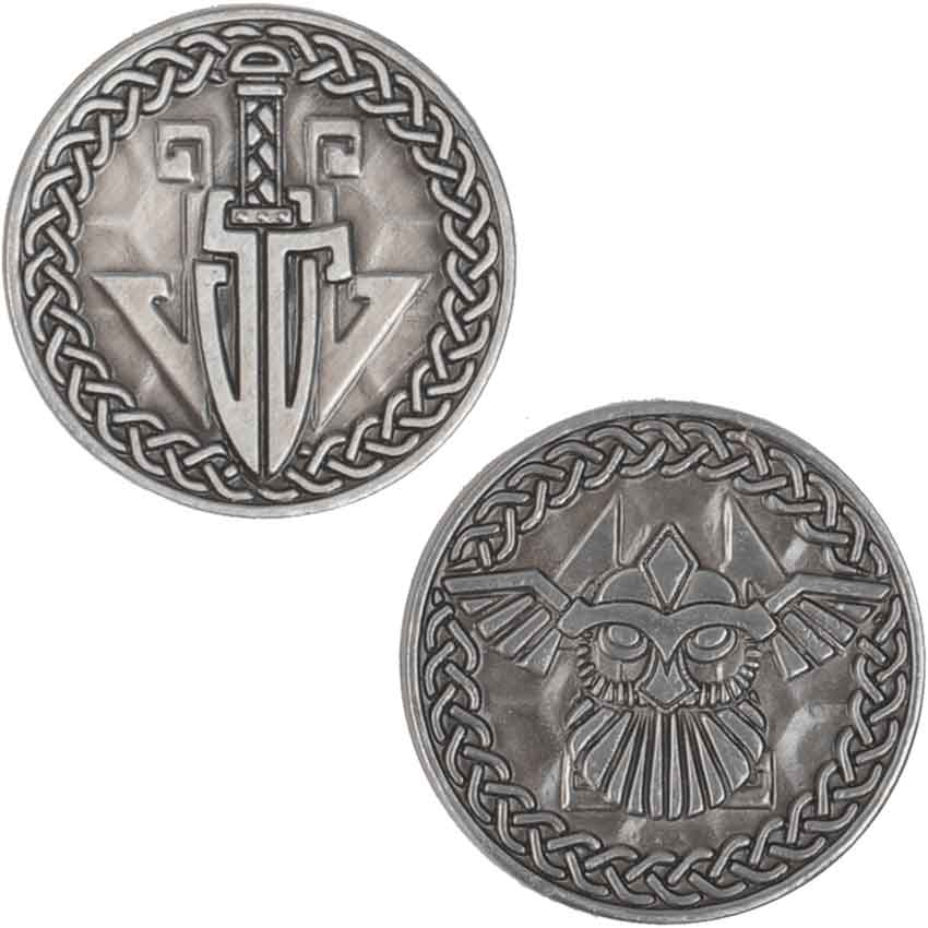 Set of 10 Silver Viking LARP Coins