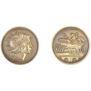 Set of 10 Gold Roman LARP Coins