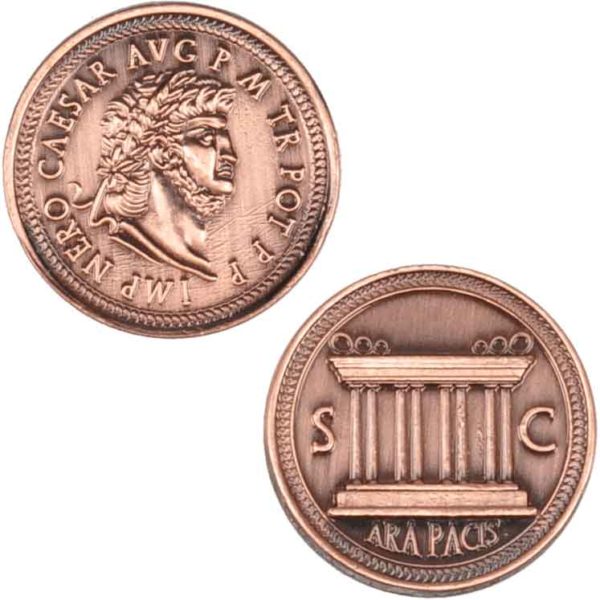 Set of 10 Copper Roman LARP Coins