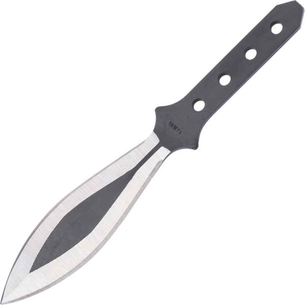 2 Piece Biohazard Black Leaf Blade Throwing Knives