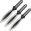 3 Piece Biohazard Dual Toned Leaf Blade Throwing Knives