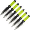 6 Piece Biohazard Two Tone Throwing Knives