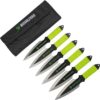 6 Piece Biohazard Two Tone Throwing Knives