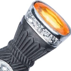 Yellow Gem Thistle Sgian Dubh