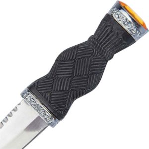 Yellow Gem Cross-Hatch Sgian Dubh