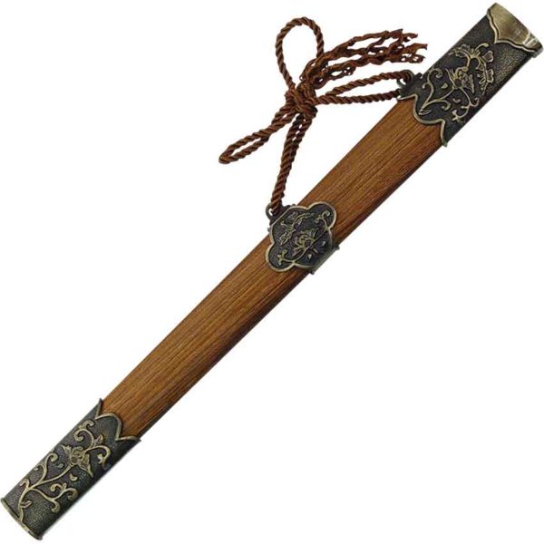 Chinese Short Sword with Wood Case