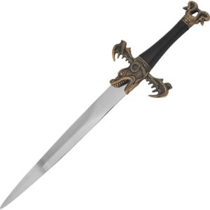 Antique Gold Medieval Dragon Dagger