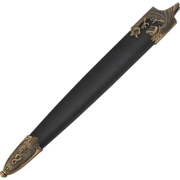 Antique Gold Medieval Dragon Dagger
