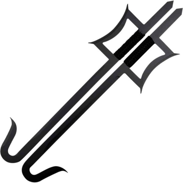 Black Chinese Hook Swords