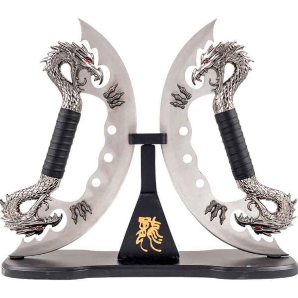 Dual Chrome Dragon Blades
