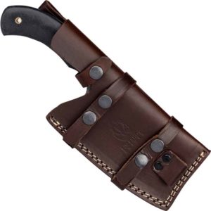 Serrated Damascus Steel Cleaver Knife