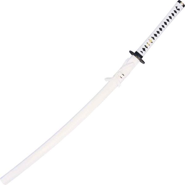 White Katana with Hidden Dagger