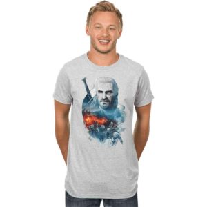 Mens Premium Witcher 3 Into the Fire T-Shirt
