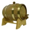1 Liter Oak Barrel with Brass Hoops