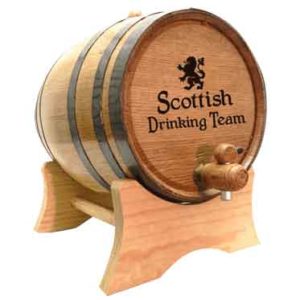 Scottish Drinking Team 2 Liter Oak Barrel
