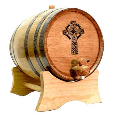 Celtic Cross 2 Liter Oak Barrel