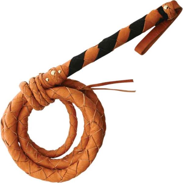 Tan Large Top Grain Leather Bullwhip