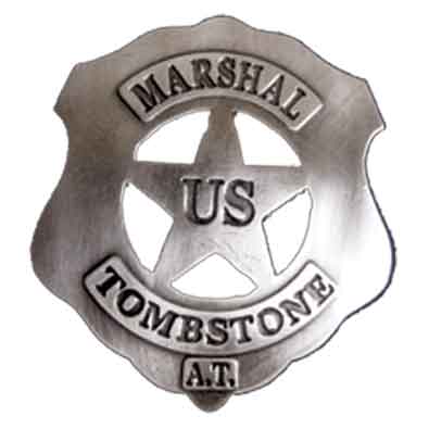 U.S. Marshal Tombstone Badge