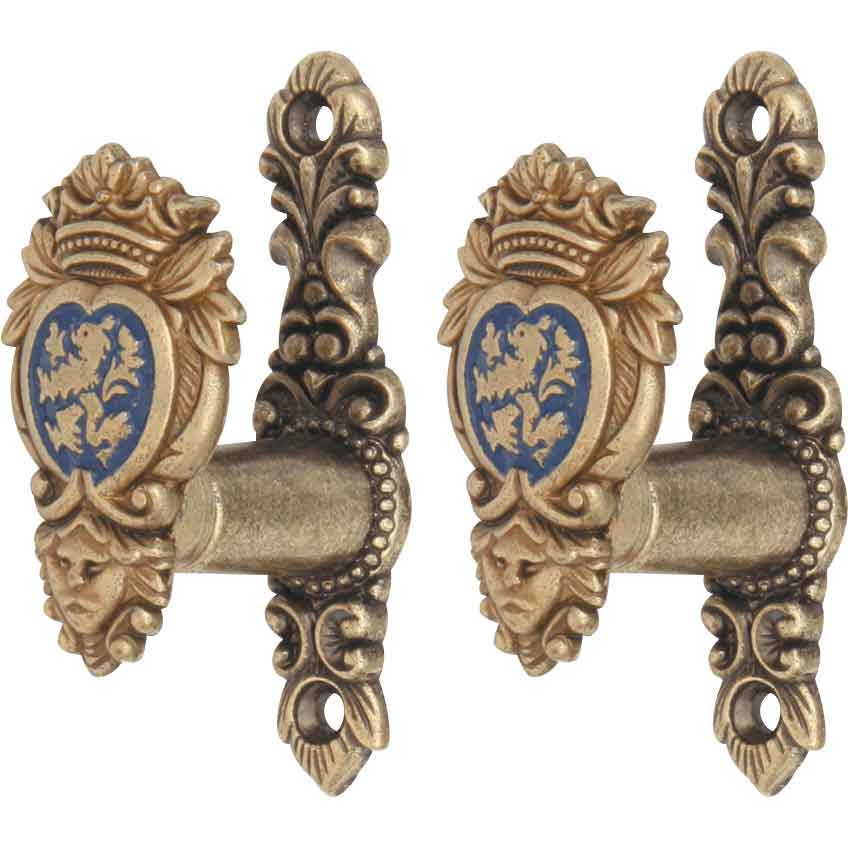 Brass Heraldic Crest Sword Hanger