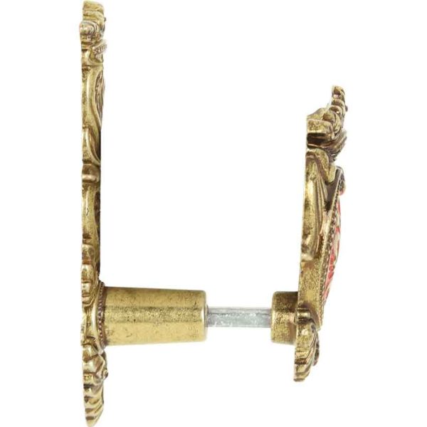 Brass Fleur De Lis Crest Sword Hanger
