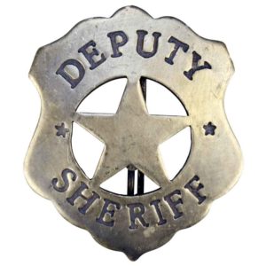 SHERIFF TOMBSTONE A.T Badge 4,5 cm Western Cowboy Stern Old West Accessoires 