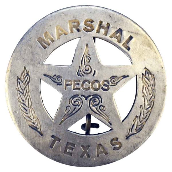 Pecos Texas Marshal Badge