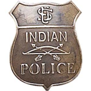 Brass Indian Police Badge