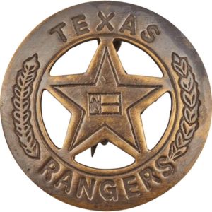 Brass Round Texas Ranger Badge