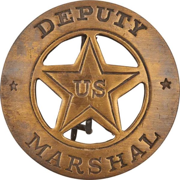 Brass Deputy US Marshal Badge