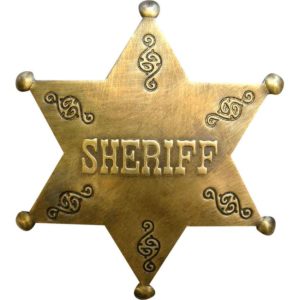Brass Six-Point Sheriff Badge