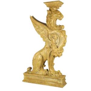 Colossal Winged Lion Pedestal
