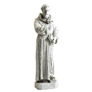 Saint Francis Holding Cross Statue