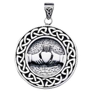 Claddagh with Celtic Knotwork Pendant