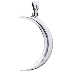 Silver Crescent Moon Magick Pendant