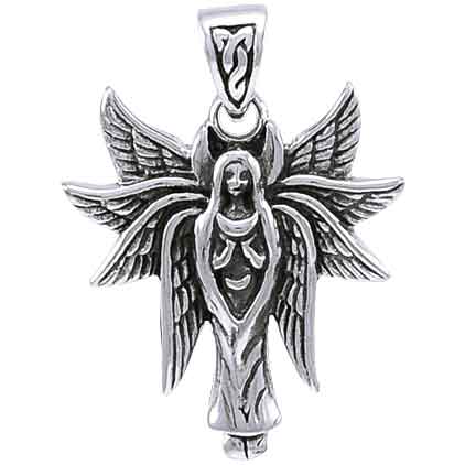 Silver Seraphim Angel Pendant
