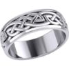 Silver Celtic Knotwork Spinner Ring